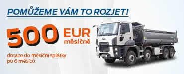 Sklápěčky FORD CARGO s dotací 500 EUR měsíčně
